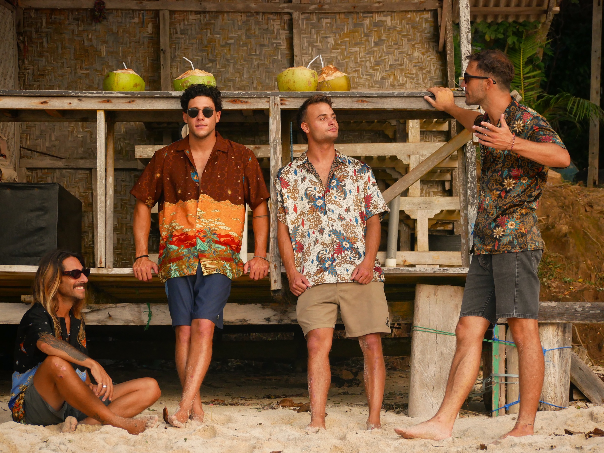 Ulu Life models wearing the Bali batik shirt collection