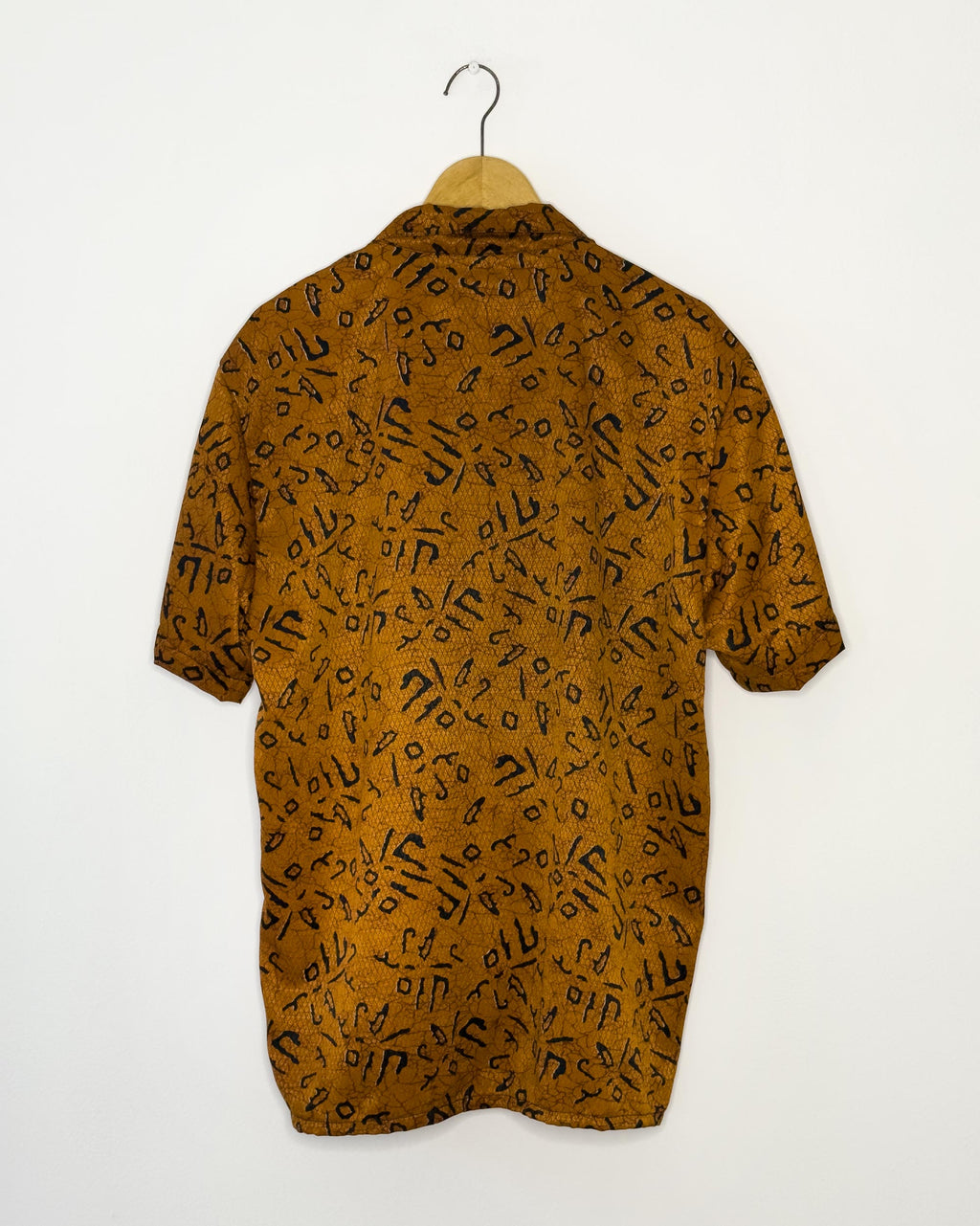 Batik Shirt Short Sleeve - Brown Black