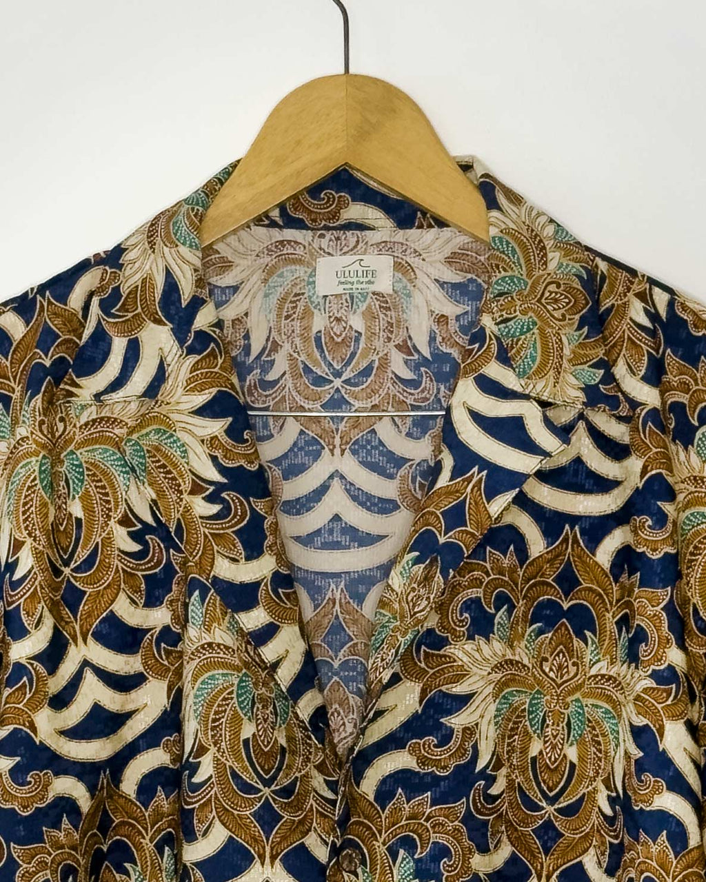 Batik Shirt Short Sleeve - Majestic Blue