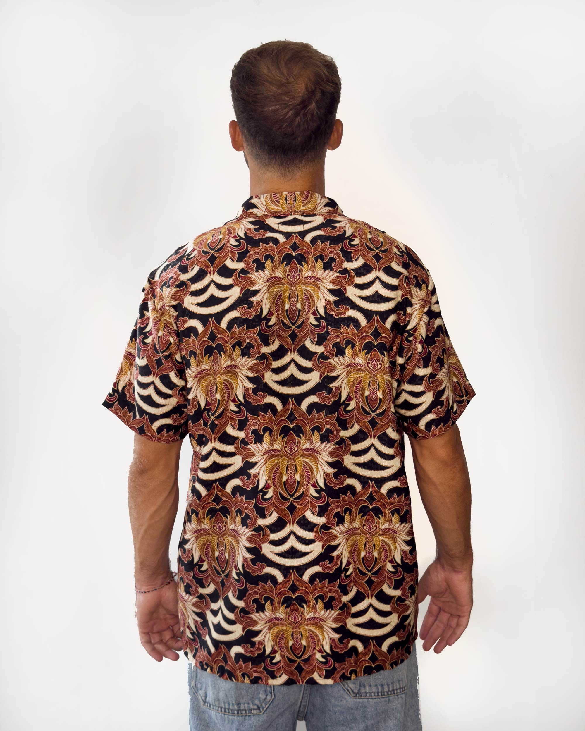 Batik Shirt Short Sleeve - Majestic Brown