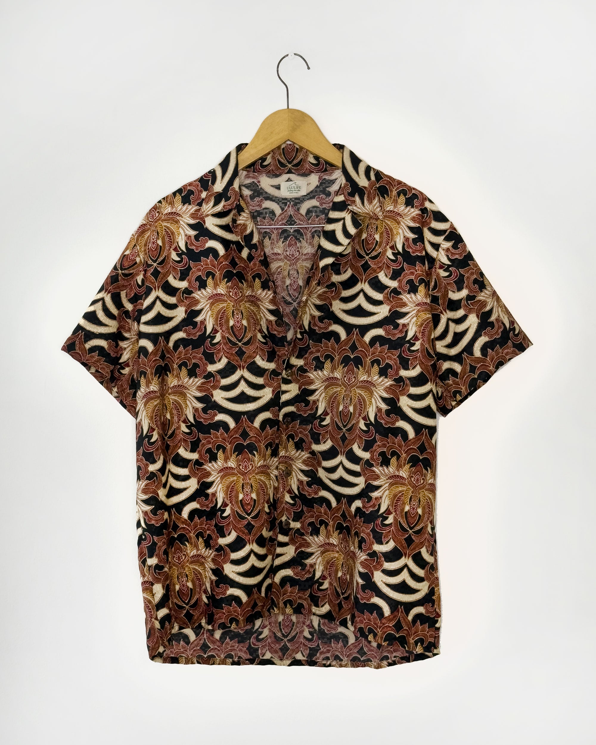 Batik Shirt Short Sleeve - Majestic Brown