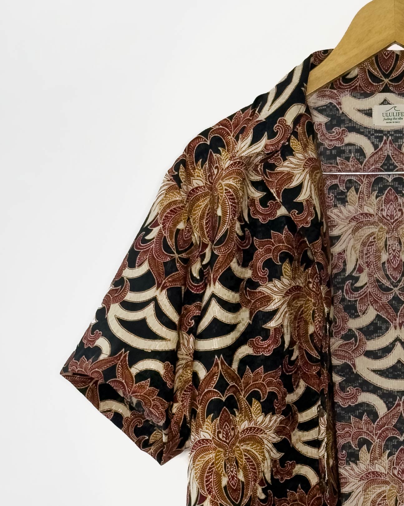 Batik Shirt Short Sleeve - Majestic Brown