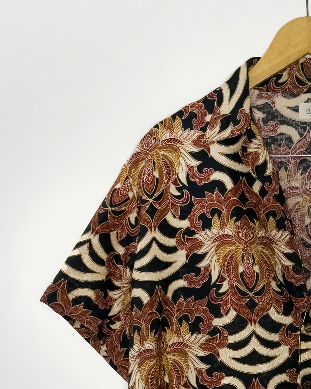 Batik Shirt Short Sleeve - Majestic Brown