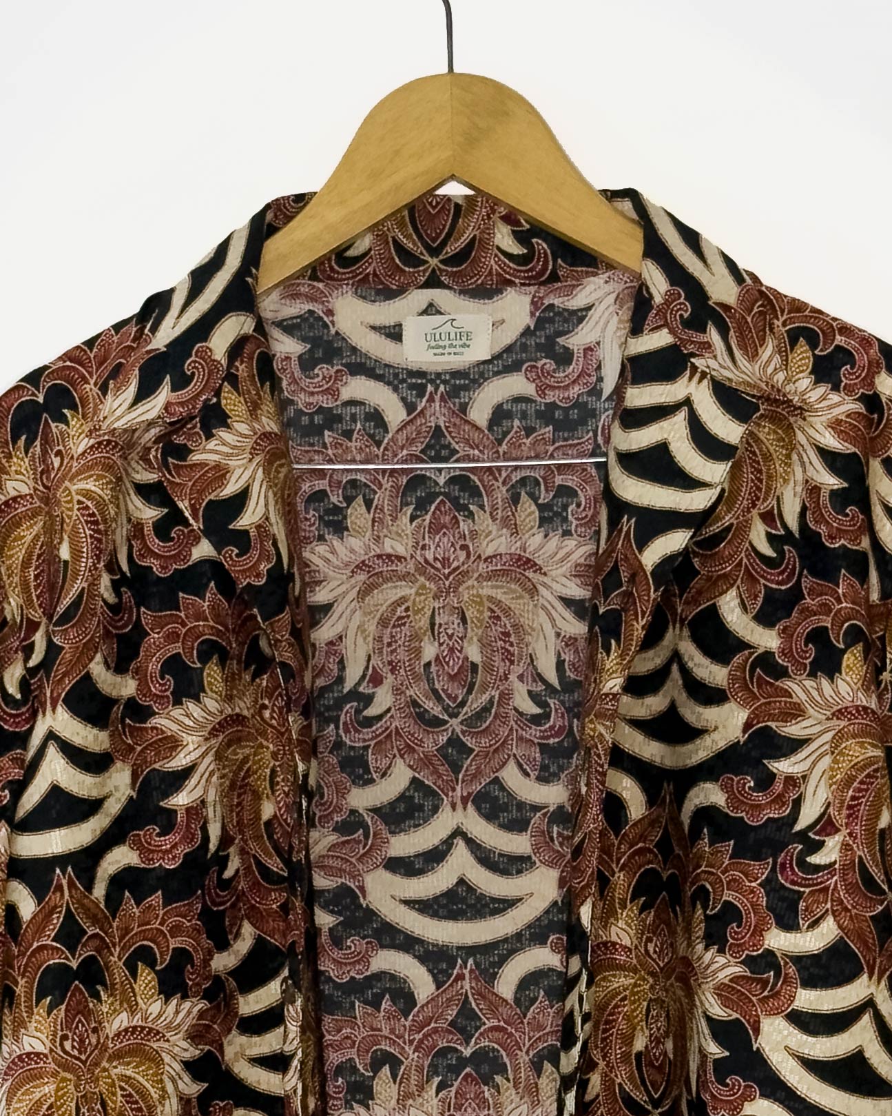 Batik Shirt Short Sleeve - Majestic Brown