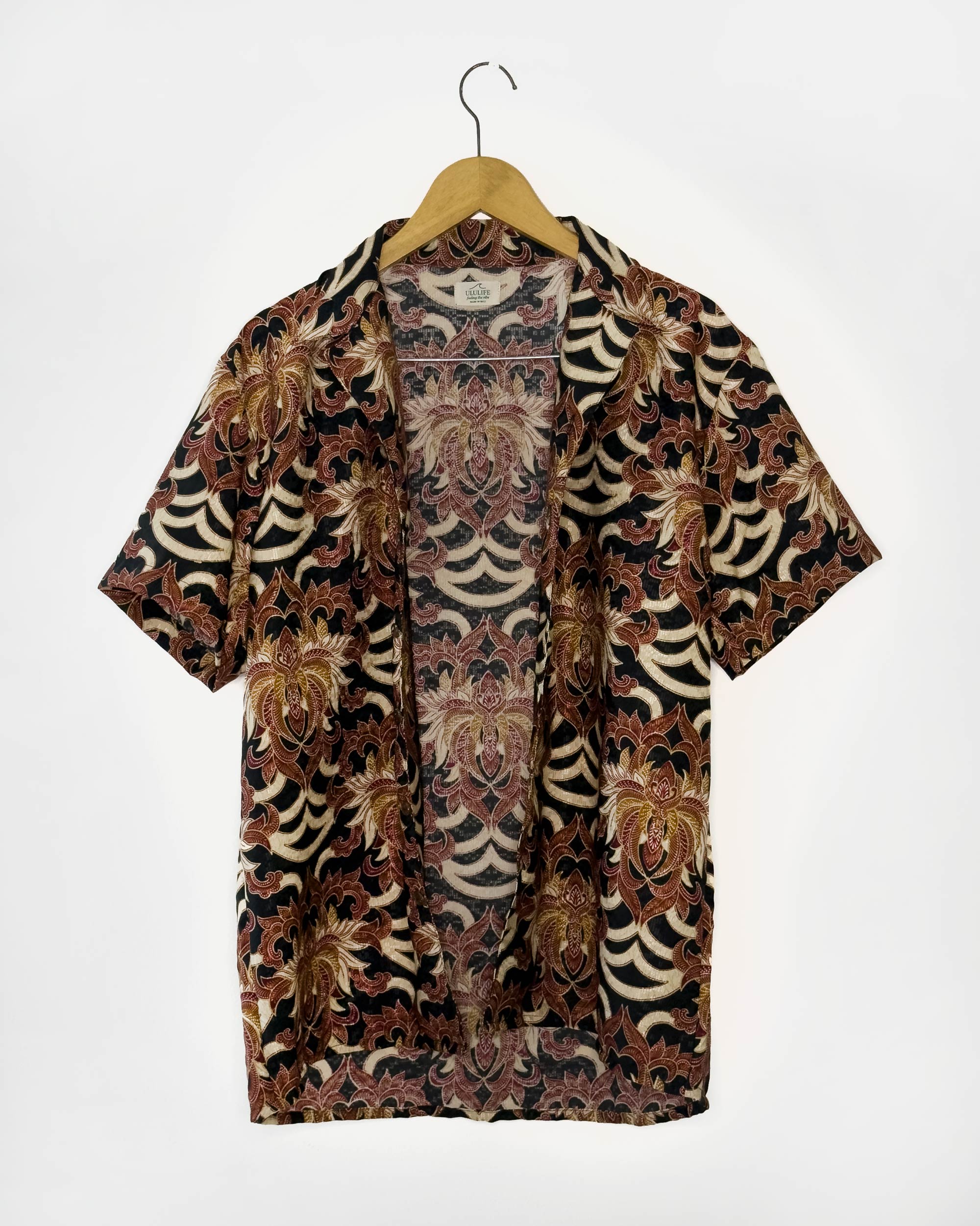 Batik Shirt Short Sleeve - Majestic Brown